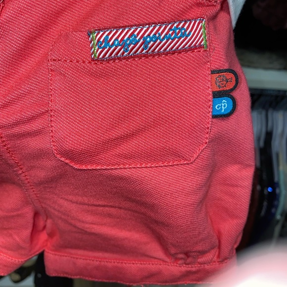 Chapeau Pointu, Girls Toddler Size 24 Mths, White Tank w/Pink short Matching set - Picture 4 of 9